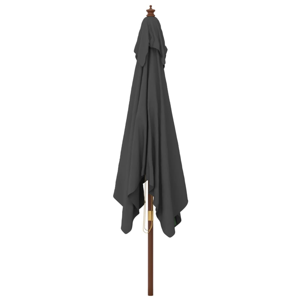 Vidaxl Sombrilla Jardín Poste De Madera Gris Antracita 300x300x273 Cm_3
