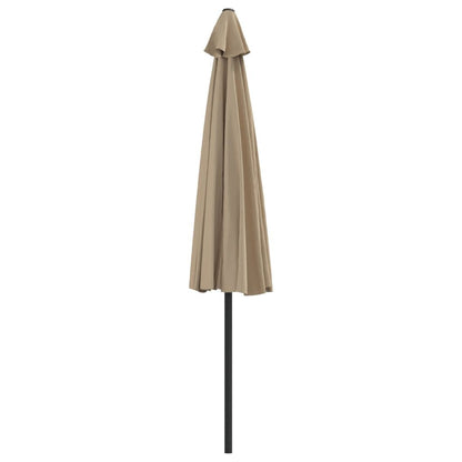 Vidaxl Sombrilla De Balcón Semicircular Palo Aluminio Taupe 300x155cm_3