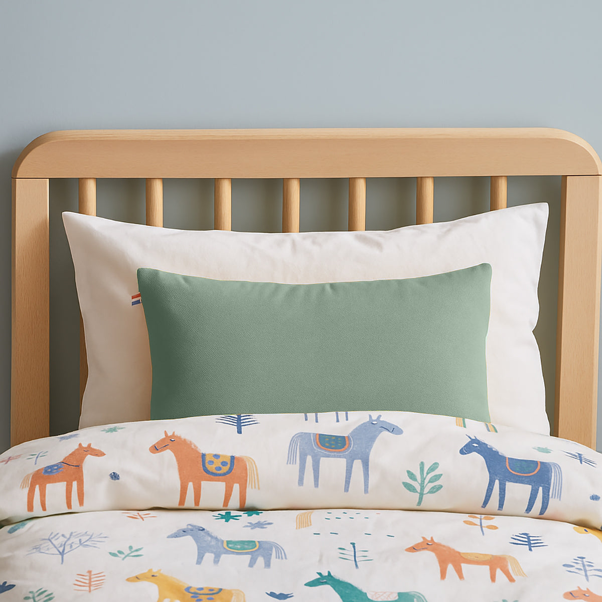 Cojín Rectangular De Algodón Orgánico Verde