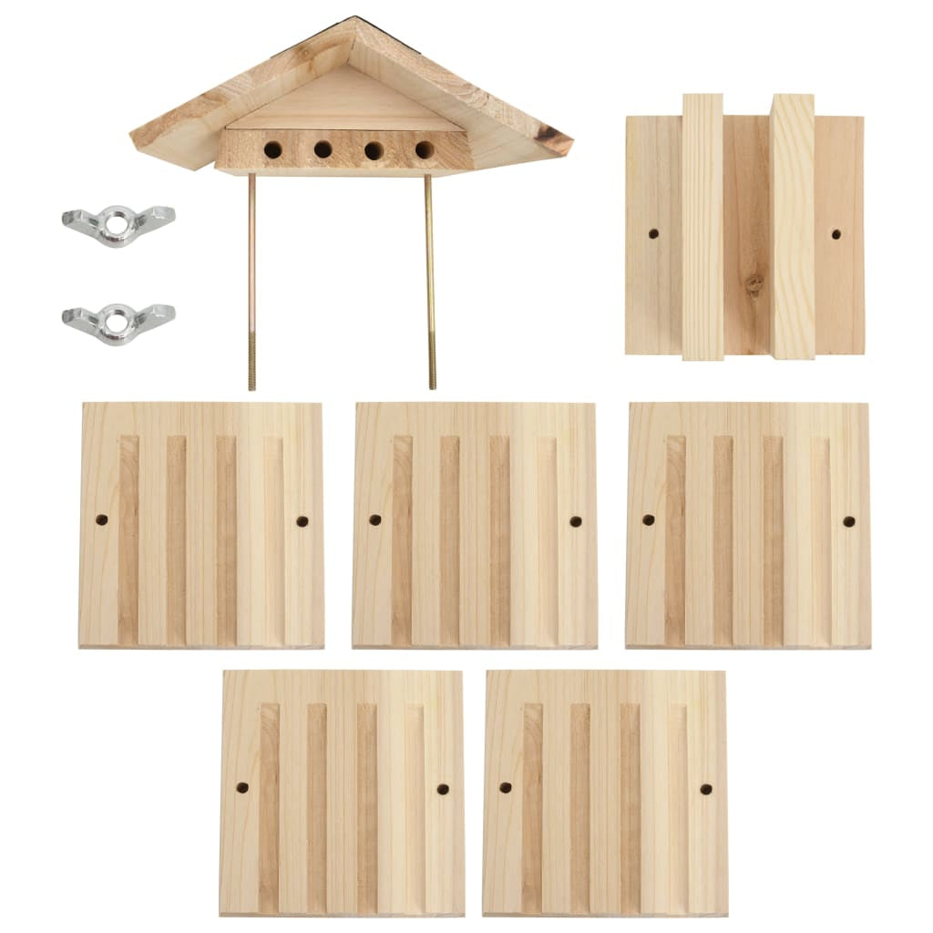 Vidaxl Hotel Para Abejas De Madera Maciza De Abeto 22x20x20 Cm_4