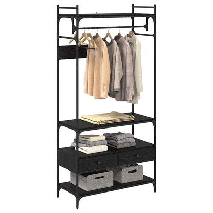 Armario Roble Negro 89 X 39 X 184.5 Cm Madera Contrachapada_2