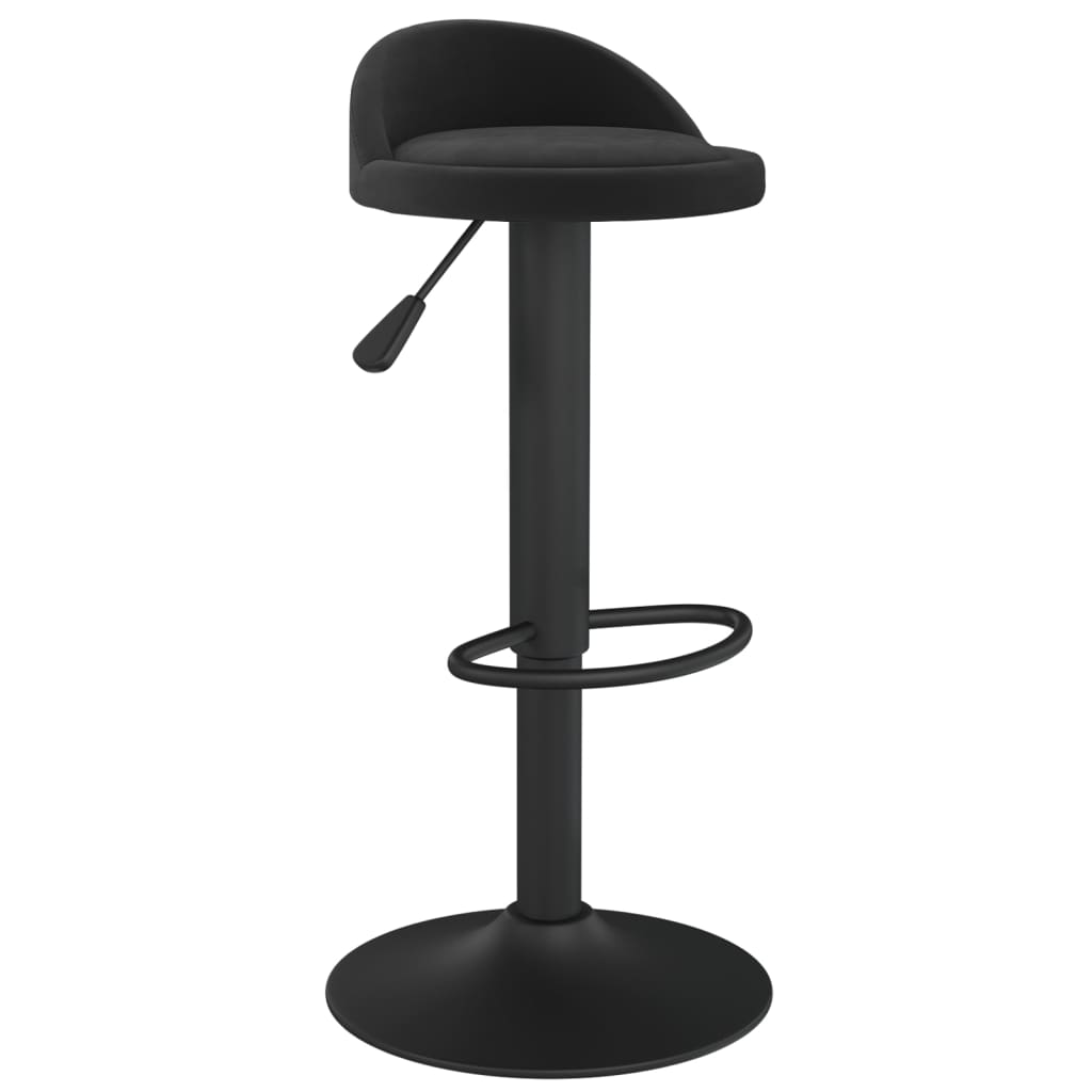 Taburete De Cocina De Terciopelo Negro_0