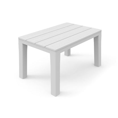Banqueta De Exterior Nailu Polipropileno, Blanco, 60 X 45 X 39_4