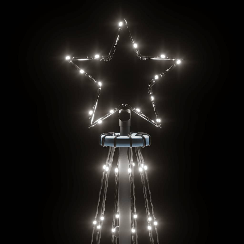 Vidaxl Árbol De Navidad Cónico 310 Led Blanco Frío 100x300 Cm_4