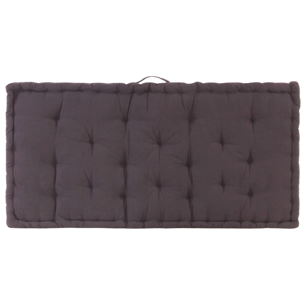 Vidaxl Cojín Para Palés Algodón Gris Antracita 120x80x10 Cm_3