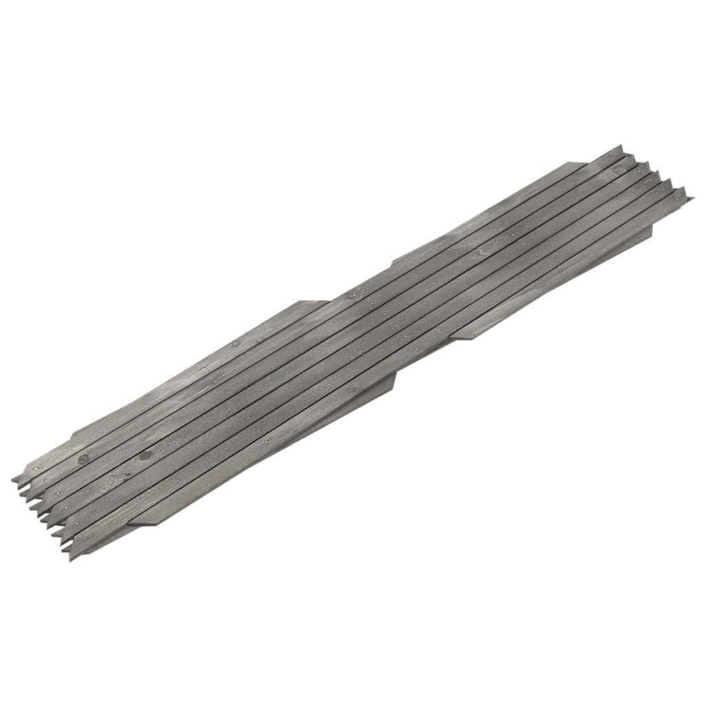 Vallas Enrejado 5 Uds Madera Maciza De Abeto Gris 180x60 Cm / Vetonek_3