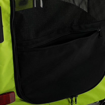 Pawhut Remolque De Bicicleta Para Perros Medianos 2 En 1 Con Suspensión Verde_3