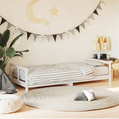 Vidaxl Estructura De Cama Para Niños Madera De Pino Blanco 80x200 Cm_1