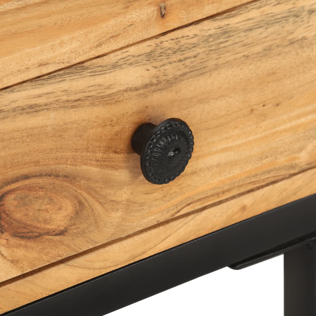 Mesa Auxiliar Forma De U Madera Maciza De Acacia 45x30x61 Cm_4