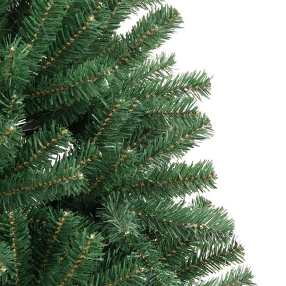Vidaxl Árbol De Navidad Artificial Con Bisagras Y Soporte Verde 210 Cm_5