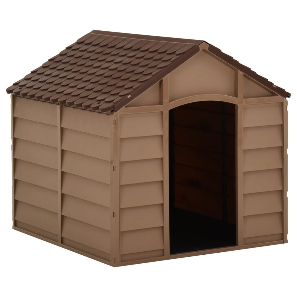 Vidaxl Caseta Para Perros Marrón Pp 71x71,5x68 Cm_0