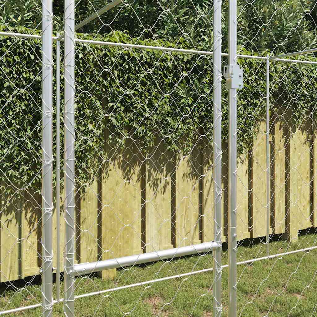 Jaula Para Perro Plateado 600 X 200 X 200 Cm Acero Galvanizado_2