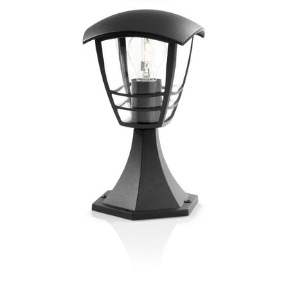 Aplique Exterior Sobremuro1x60w Negro Mod. Creek Philips_0