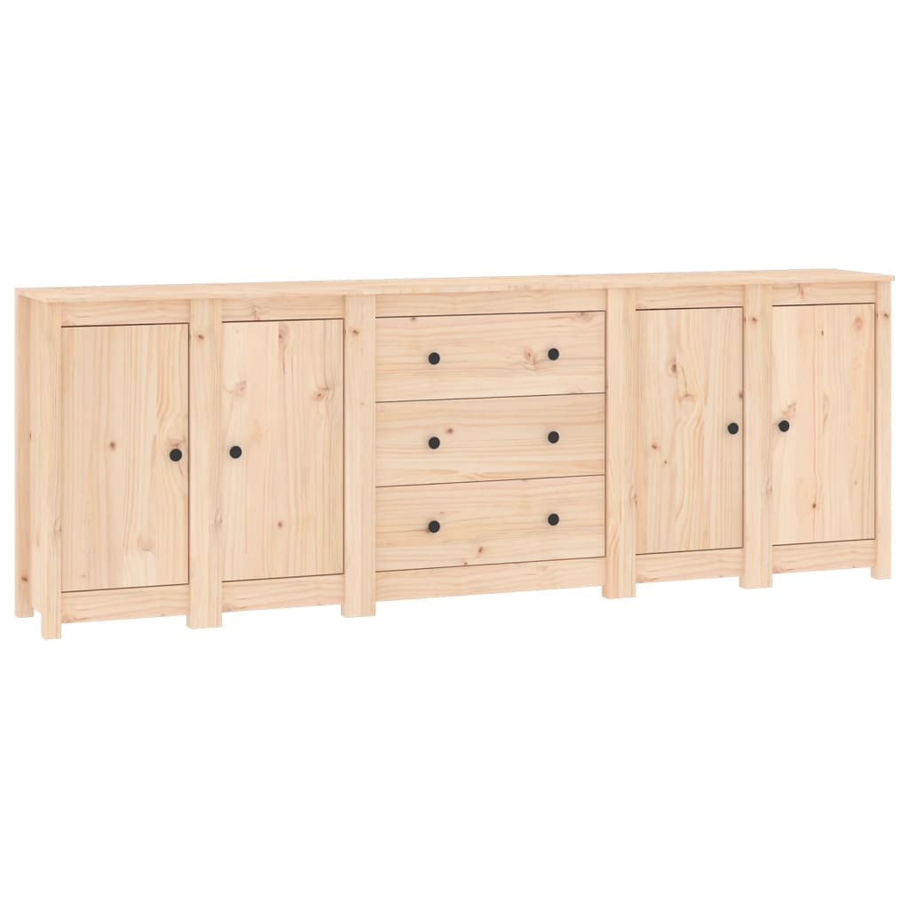 Aparador De Madera Maciza De Pino 230x35x80 Cm_1