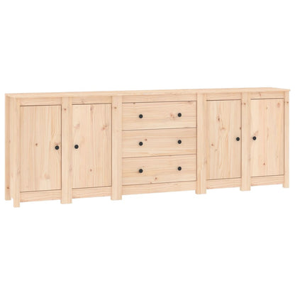 Aparador De Madera Maciza De Pino 230x35x80 Cm_1