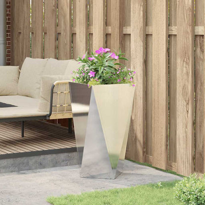 Jardinera Plateado 40 X 40 X 75 Cm Acero Inoxidable_3