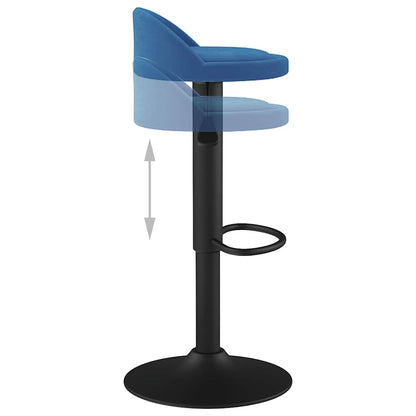 Taburete De Cocina De Terciopelo Azul_4