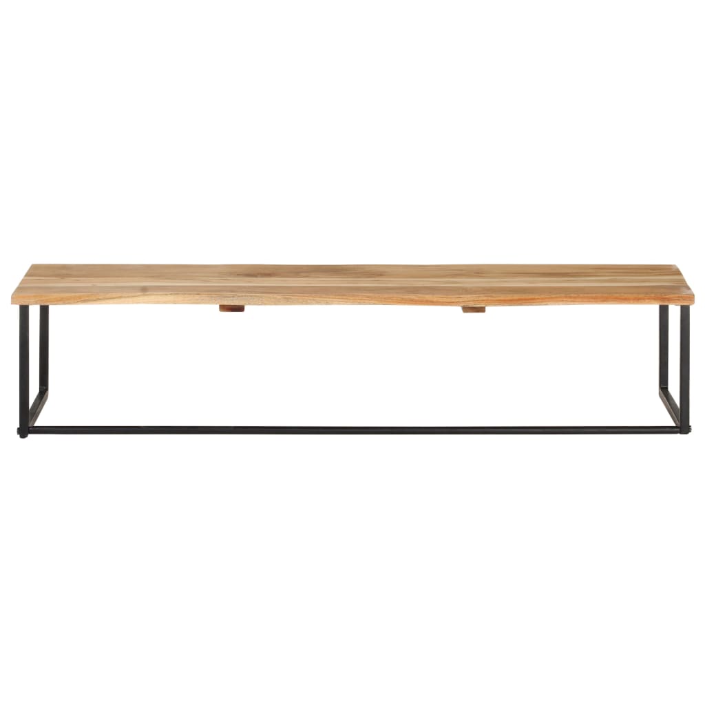 Perchero Con Borde Natural Madera Maciza De Acacia 100x35x22 Cm_2