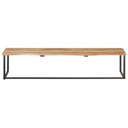 Perchero Con Borde Natural Madera Maciza De Acacia 100x35x22 Cm_2