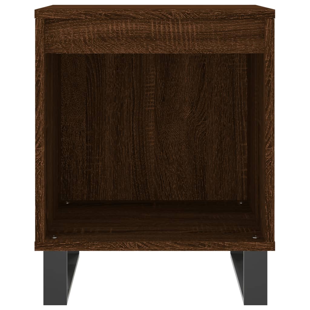 Mesitas Noche 2 Uds Madera Ingeniería Marrón Roble 40x35x50 Cm_3