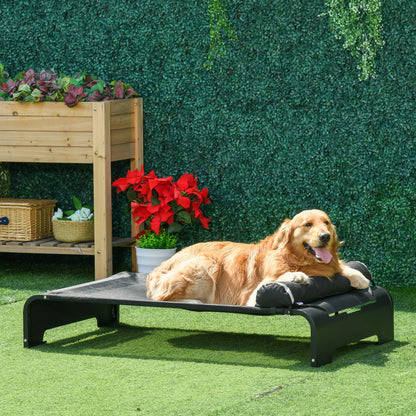 Pawhut Cama Elevada De Perros Mascota Transpirable Con Almohada Extraíble_1