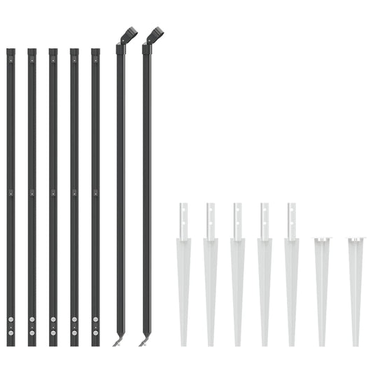 Cerca De Alambre Con Pinchos De Anclaje Gris Antracita 0,8x10 M / Vetonek_0