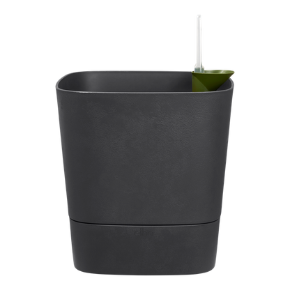 Macetero con autoriego Greensense Aquacare Square Elho 30 cm charcoal grey