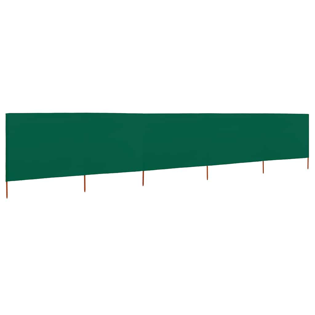 Vidaxl Paravientos De Playa De 5 Paneles Tela Verde 600x80 Cm_1