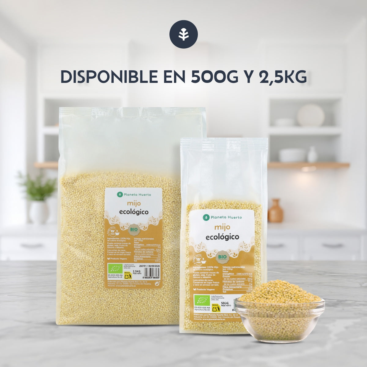 Mijo pelado ECO Planeta Huerto 500 g