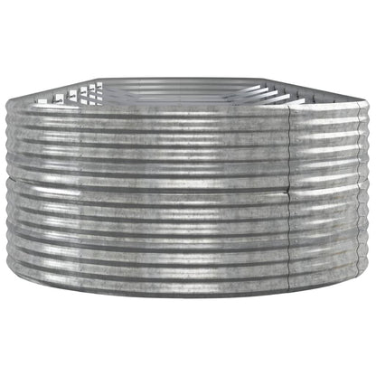 Jardinera Arriate Acero Recubrimiento Polvo Plata 584x140x68 Cm_3