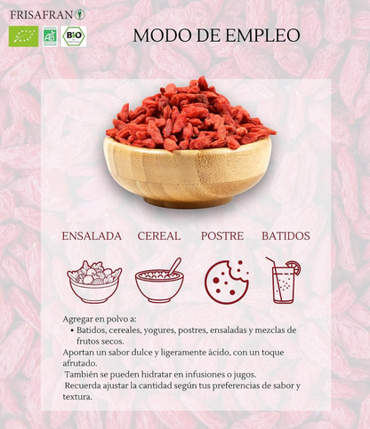 Bayas De Goji Deshidratadas Eco - Calidad Y Sabor | Frisafran 200 G_3