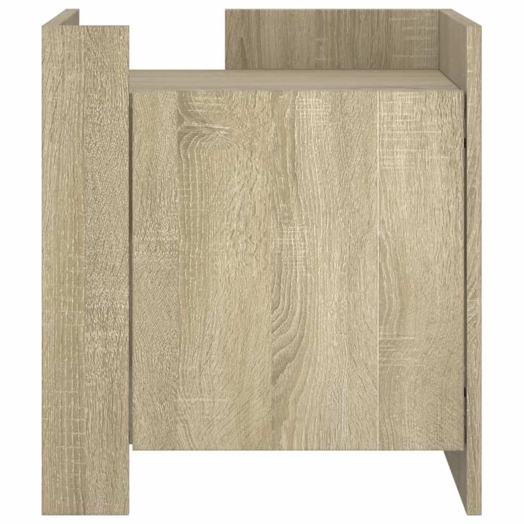 Mesita De Noche Madera De Ingeniería Roble Sonoma 45x50x50 Cm_2