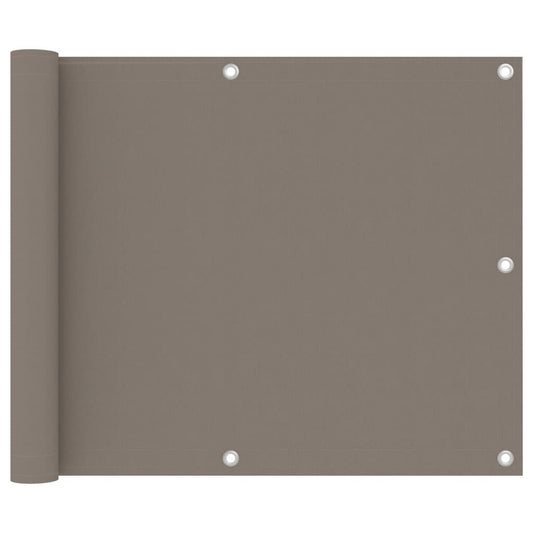 Vidaxl Toldo Para Balcón De Tela Oxford Gris Taupé 75x600 Cm_0
