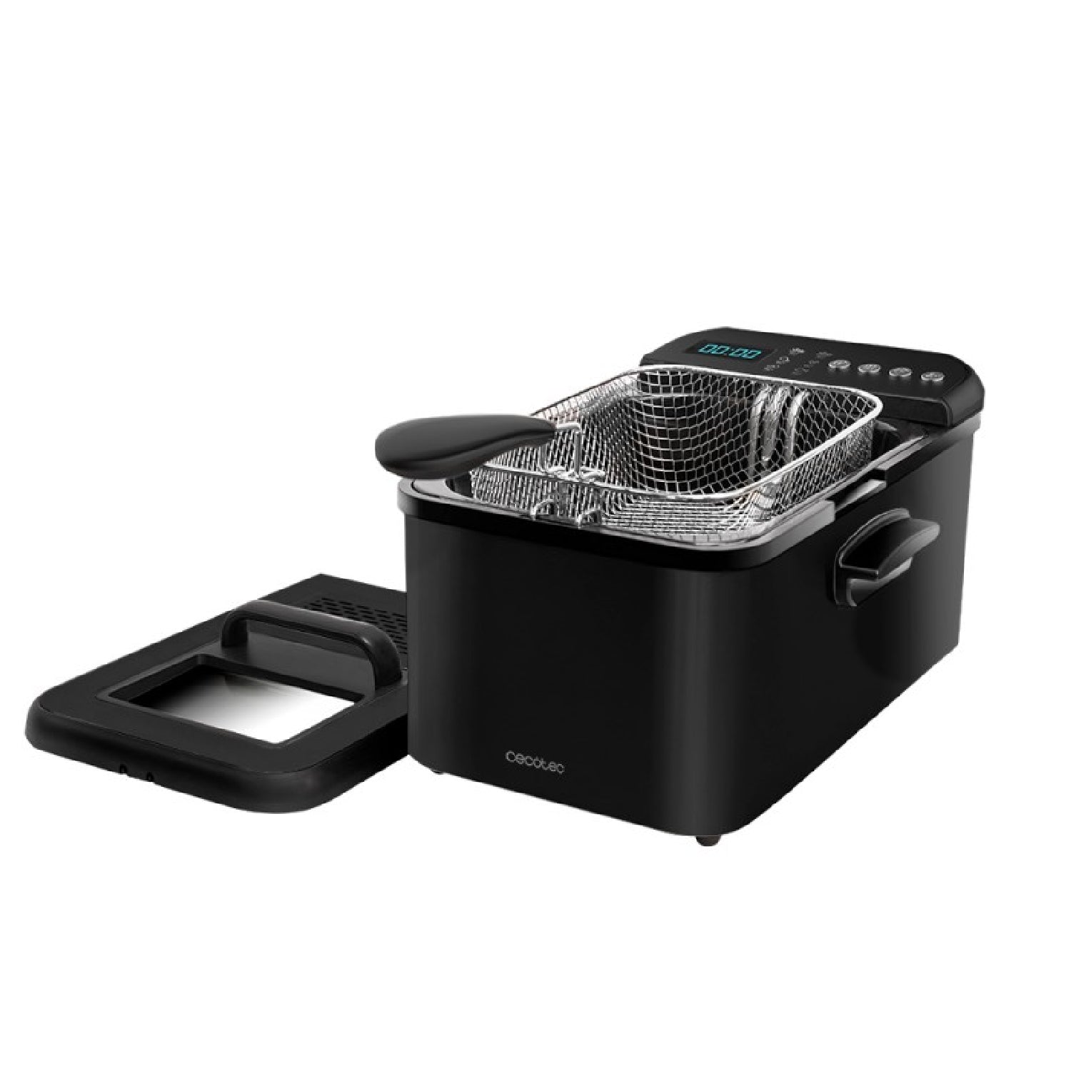 Freidora De Aceite De 3,2 Litros Cleanfry Luxury 3000 Black. 2400 W, Acero Inoxidable Lacado En Negro, 5 Programas Preestablecidos, Filtro Oilclean_0