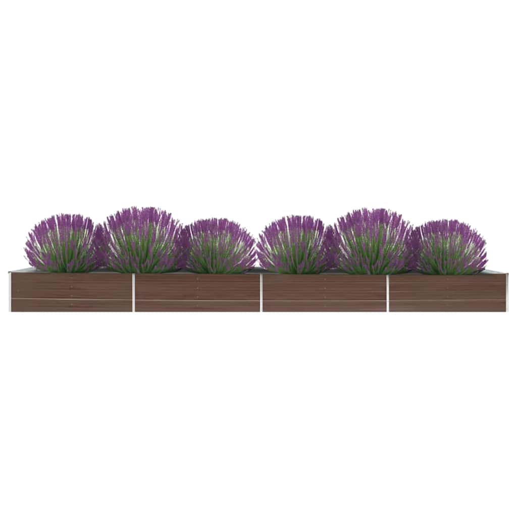 Jardinera De Acero Galvanizado Marrón 600x80x45 Cm_1
