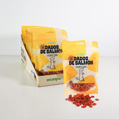 Snack Natural Para Perro 60% Samon En Dados 12 Paq X(100gr) Wuapu_0