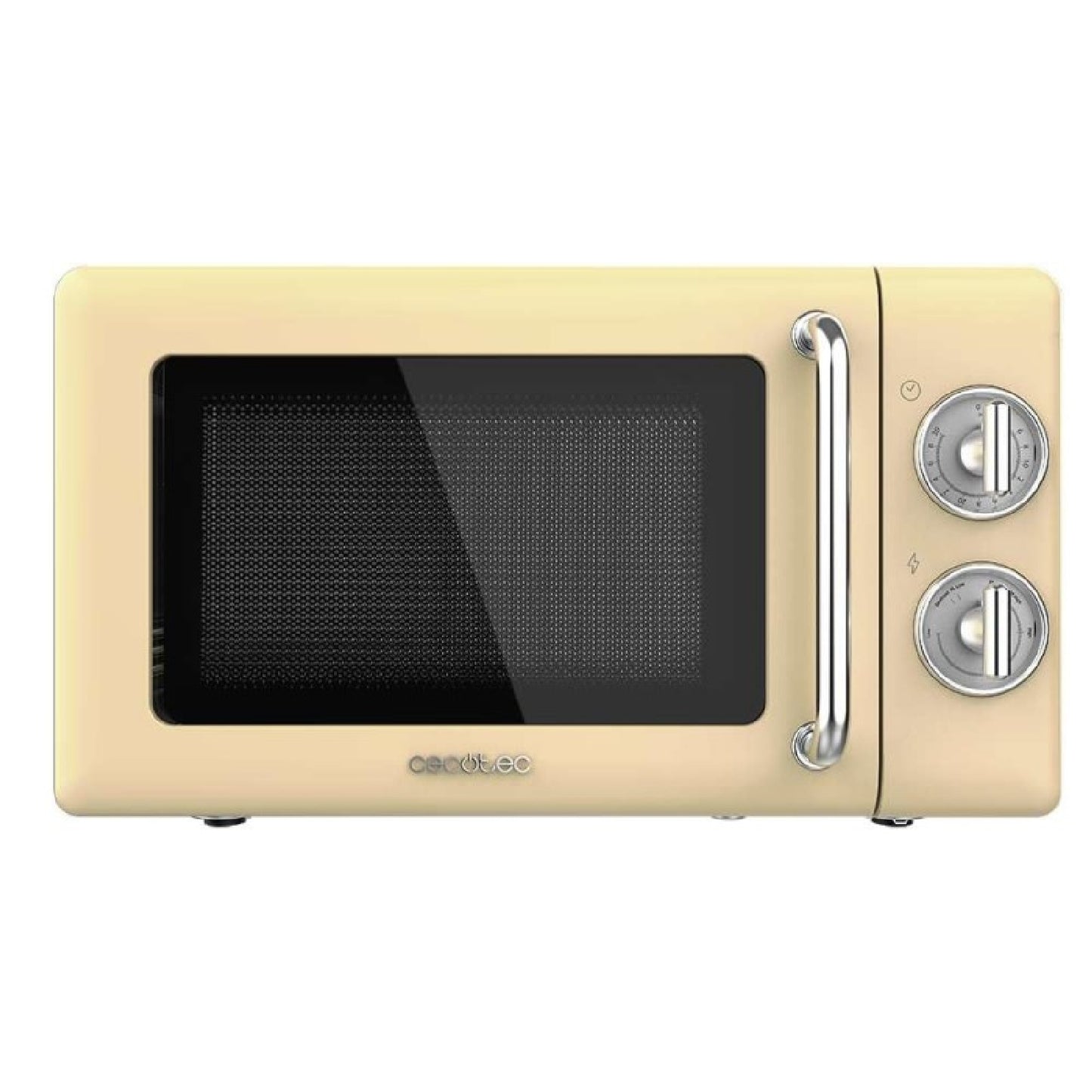 Microondas Mecánico De 20 L Proclean 3010 Retro Yellow. 700 W En 6 Niveles, Temporizador Hasta 30 Minutos, Modo Descongelación, Diseño Vintage En Am_0