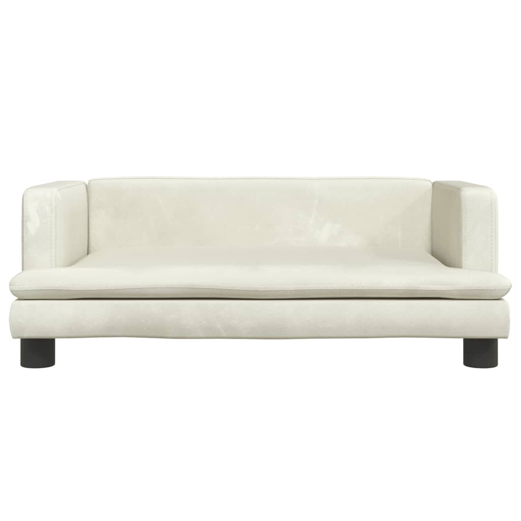 Cama Para Perros De Terciopelo Crema 80x45x30 Cm / Vetonek_0
