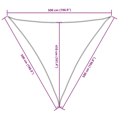 Vidaxl Toldo De Vela Triangular Tela Oxford Terracota 5x5x5 M_2