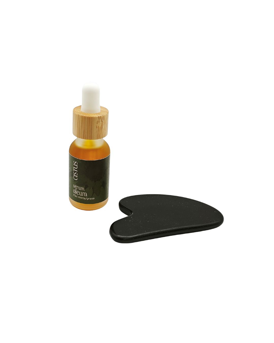 Gua Sha facial de Obsidiana Negra para masaje facial y rutina de skincare | CISTUS_1