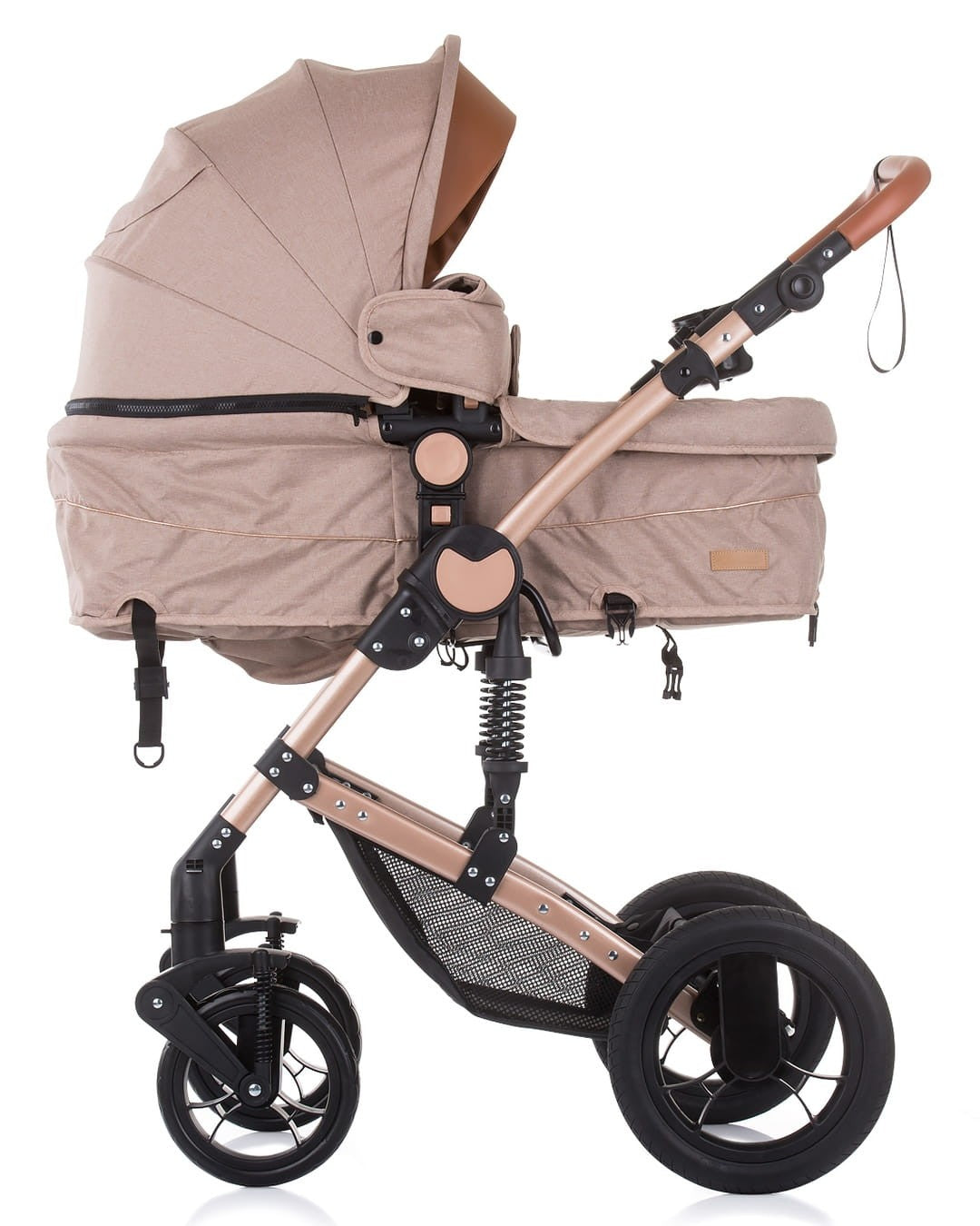 Carrito De Bebé Camea Trío Convertible Con Bolso Humus_1