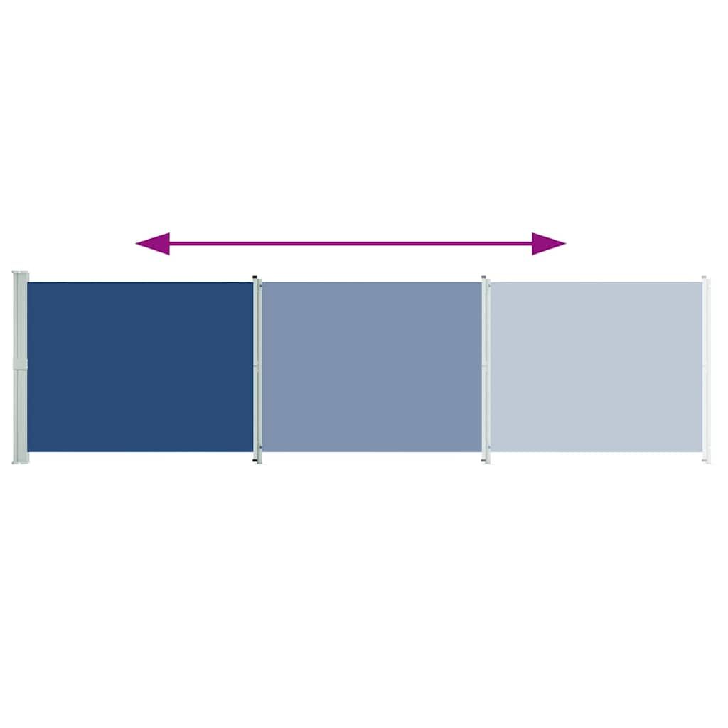 Vidaxl Toldo Lateral Retráctil Para Patio Azul 600x160 Cm_3
