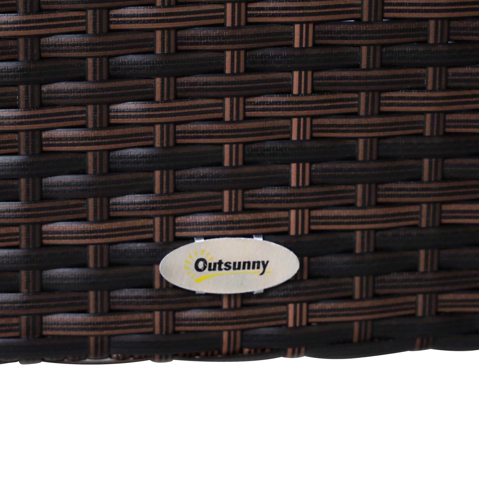 Outsunny Conjunto Muebles De Ratán Sintético Para Jardín Con 6 Silla Y Mesa_4