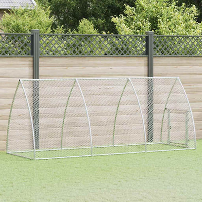 Vidaxl Jaula Para Gallinas Acero Galvanizado Plateado 300x105x120 Cm_1