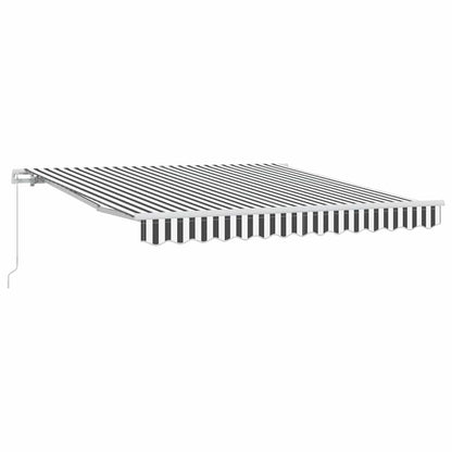 Toldo Retráctil Manual Gris Antracita Y Blanco 300x250 Cm_5