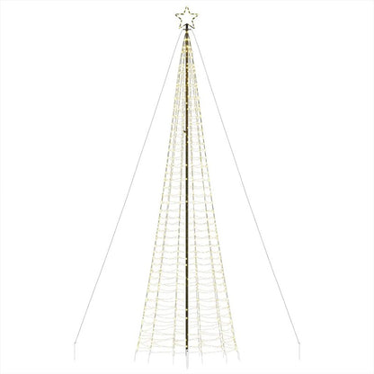Vidaxl Árbol De Navidad Led Con Estacas 1534 Leds Blanco Cálido 500 Cm_5
