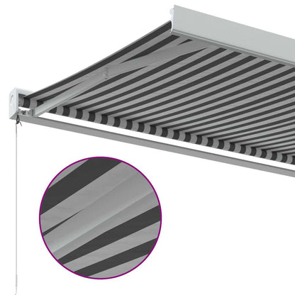 Toldo Retráctil Aluminio Y Tela Antracita Y Blanco 3,5x2,5 M_5