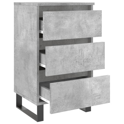 Mesitas Noche 2 Uds Madera Ingeniería Gris Hormigón 40x35x69 Cm_4