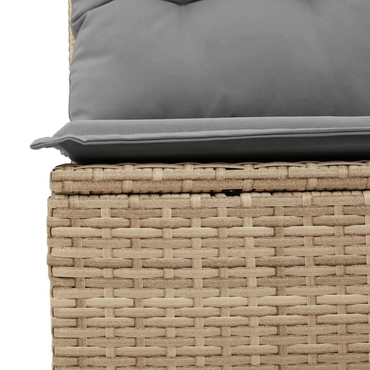 Set Sofás De Jardín 7 Piezas Y Cojines Ratán Sintético Beige / Vetonek_0