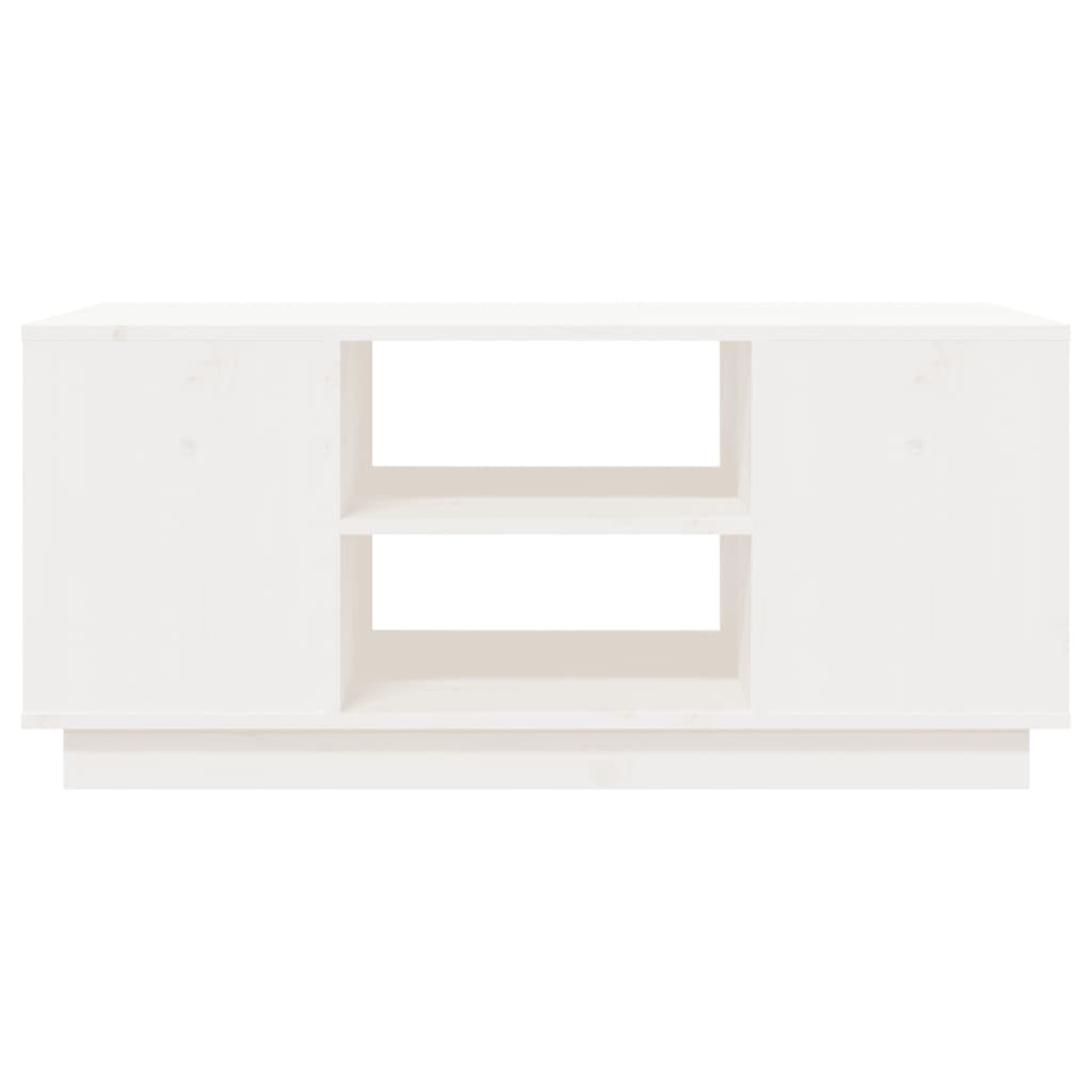 Mesa De Centro De Madera Maciza De Pino Blanco 90x49x40,5 Cm_3